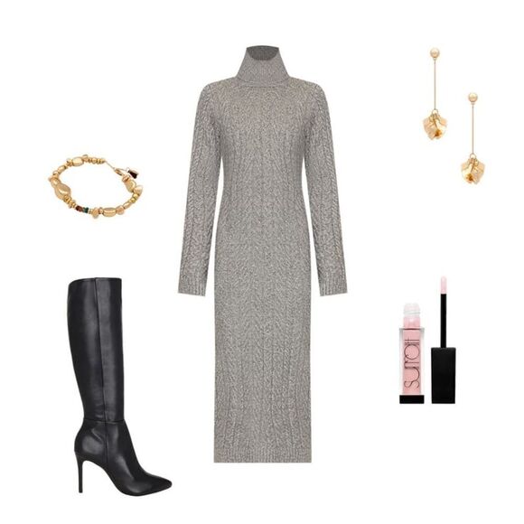 Revolve Schutz Mikki Up Stiletto Boot in Black - Picture 4 of 10